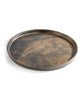 Brown and Black Brushed Round Plate