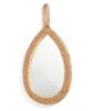 Rope Tear Drop Hanging Mirror