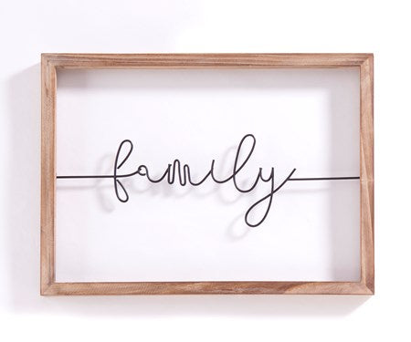 Framed Sentiment Wall Décor - Family