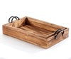 Decorative Wood Tray w/Handles set of 2